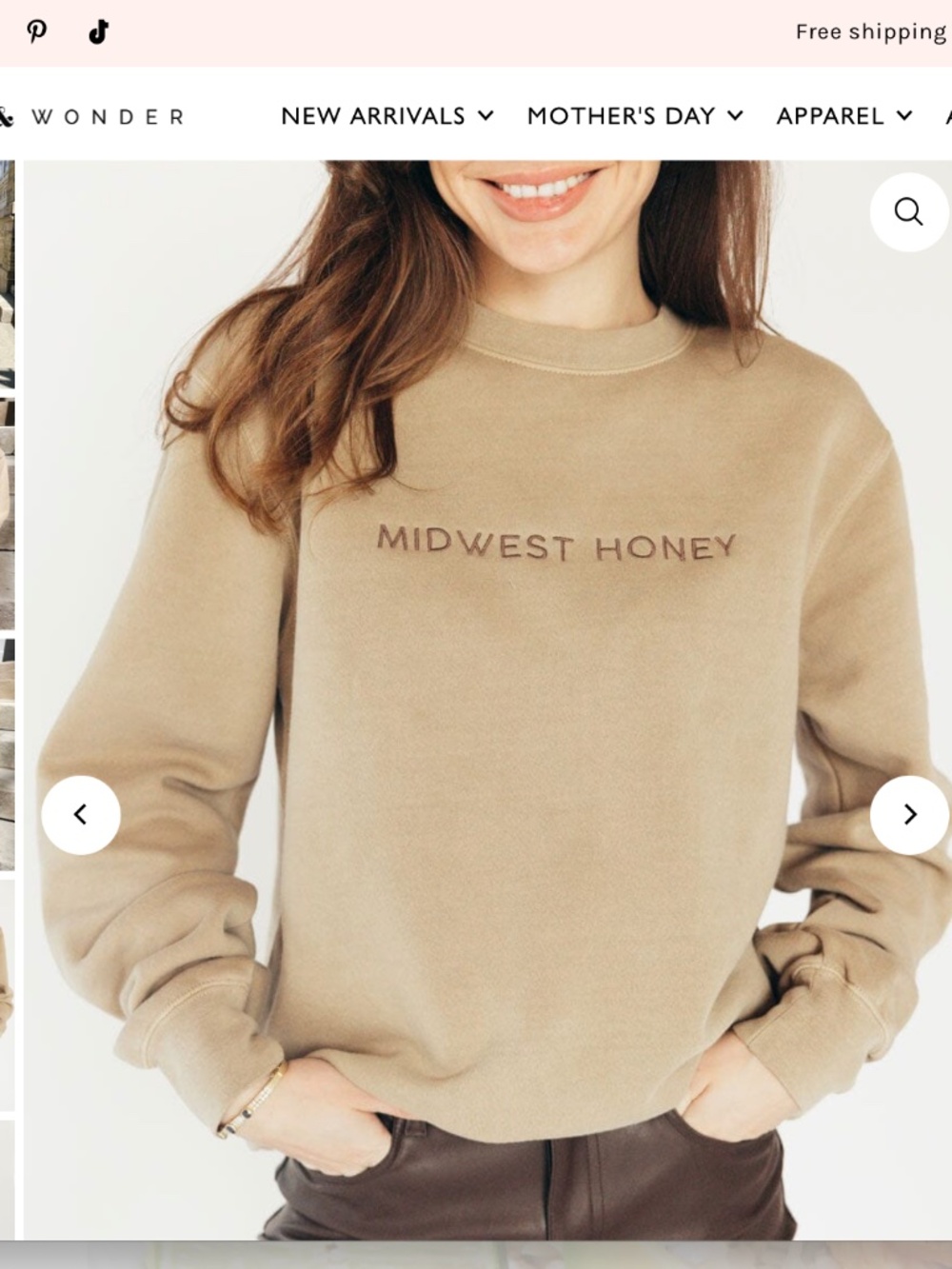 Alice & Wonder Midwest Honey Sweatshirt